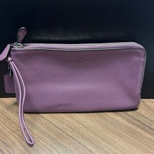 Coach Lavender Leather Wristlet